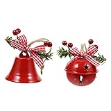 FOYTOKI Rote Glöckchen 2 Beeren Für Dekorationen DIY-Beere Mit Zubehör Glockengirlande Stechpalme Und Herstellung Von Anhängern Sterndekoration Rostiges Ornament Kranz Dekorative