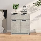 ZEYUAN Sideboard, Kommode Schlafzimmer, Schlafzimmer Möbel, Esszimmer Schrank, Komodenschrank, Büromöbel, Buffetschrank, Betongrau 60x30x70 cm Holzwerkstoff