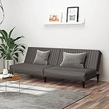 BULANED Tagesbett 2-Sitzer, Schlafsofa, Schlafcouch, Sofabett, Polsterliege, Ausziehsofa, Relaxsofa, Daybed, Grau Kunstleder