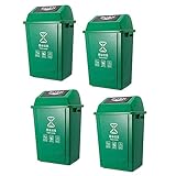 FIGGJO Plastic Swing Top Bin,Universal bin,Easy to clean,Pack of 4