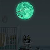 Generic Glow Wall Fluorescent Removable Sticker Dark 30cm Moon The Sticker In 3D Große Wandaufkleber Babyzimmer Möbel Junge Komplett, One Size