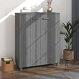 Schuhschrank Dunkelgrau 85x40x108 cm Massivholz Kiefer,Heim & Garten,Haushaltsbedarf,Aufbewahrung & Ordnungssysteme,Kleideraufbewahrung,Schuhregale & -schränke