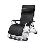 Liegestühle, Schwerelosigkeits-Liegestühle Für Camping Im Freien Strand Angeln Liegewiese Lounge Camp Liegestühle Nickerchen Lazy Couch Chair Mit Verstellbarer Kopfstütze, 90 ° -170 ° -Einstellung Fre