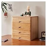 TUBBEK Aktenschrank Holz Desktop Aufbewahrungsbox mit abschließbaren Schubladen, Bürobedarf A4/Quittungsdatei-Organizer, flacher Aktenschrank (Farbe: grauer Wolf)