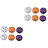 NUOBESTY 12 Stück Halloween-Laternen Japanische Papierlaternen Deko-Laternen Dekorative Kerzenlaternen Hängende Papierlaternen Halloween-Dekorationen Motto-Party-Dekorationen Mini