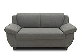 DOMO. collection 2 Sitzer, Sofa, 2er Couch, Garnitur, 3-2-1, dunkelgrau, 159 cm