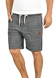 !Solid Aris Herren Sweatshorts Kurze Hose Jogginghose Mit Melierung Und Kordel Regular Fit, Größe:L, Farbe:Grey Melange (8236)