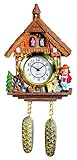 impexit Chalet Kuckucksuhr aus Kunstharz, 10,8/7,8/1,8 cm (a)
