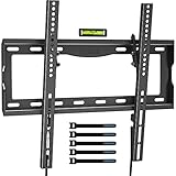 BONTEC TV Wandhalterung für 26-65 Zoll LCD/LED/OLED/Plasma Fernseher Flach & Curved bis 55 kg, TV Halterung Neigbare Ultraslim, Max. VESA 400x400 mm
