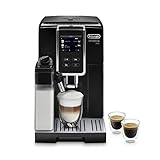 De'Longhi Dinamica Plus ECAM 370.70.B Kaffeevollautomat mit LatteCrema Milchsystem, Cappuccino & Espresso auf Knopfdruck, 3,5 Zoll TFT Touchscreen Farbdisplay, Kaffeekannen-Funktion, schwarz