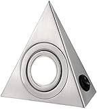 MAYSNLUX LED Unterbauleuchten Küchenleuchte mit Schalter 2W, Dreieck Unter Schrank Licht Edelstahl, Küchenlampe Schrankleuchte Dreieckleuchte Gelten für Schrank/Bücherregal/Weinschrank