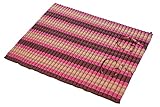 Handelsturm Thaikissen XXL Rollmatte ca. 205 x 150, Thai Kapok Matte, Rollmatte für Massage, als Liegewiese oder zum Spielen, Kissen (Burgunder & pink)