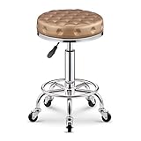 Drehbare Räder Barhocker Runde Hocker, Frühstück Hocker Bar Stuhl Einstellbare Höhe Hochstuhl Schönheit Hocker für Küche Home Counter-L