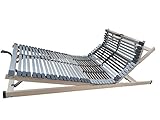 MediBalance 7 Zonen Lattenrost, 44 Federholzleisten, Mittelgurt, Verstellbarer Sitz- und Schlafkomfortrahmen mit Dreifachverstellung100x200 cm