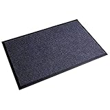 fuchsiaan Indoor Outdoor Floor Mat, Striped Non-Slip Water Absorption Entrance Door Hallway Mat Carpet Floor Rug Grey