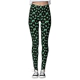 Damen Paddystripes Good Luck Green Pants Print Leggings Hosen für Yoga Laufen Pilates Fitnessstudio Kleine Coole Dinge