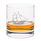 Leonardo Whiskyglas mit Gravur - Segelboot - Personalisiert mit Name - Graviertes Whisky Glas mit Schiff Motiv - Geschenke für Whisky Liebhaber zum Geburtstag - Geschenk für Ihn Papa