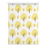 Lichtblick Klemmfix Verdunklungs-Rollo mit Motiv, ohne Bohren, Blickdicht, Seitenzugrollo, Made in Germany, Bäume - Gelb 70 x 150 cm (B x L)
