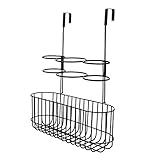 Uonlytech 1 Stück Haartrockner-Rack Drahtregale Wandmontage Metall-Aufbewahrungsregal Utensilien-Organizer Haartrockner-Organizer Draht-Waschbecken Hängekorb Haargebläse-Halter