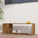 CIADAZ TV-Schrank, TV Lowboard, TV Board, Fernsehtisch, Fernsehschrank, Wohnzimmer, TV Tisch, Fernseher Tisch, Fernsehkommode, Räuchereiche 100x24x32 cm Holzwerkstoff