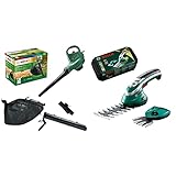 Bosch Home and Garden elektrischer Laubsauger/Laubbläser UniversalGardenTidy 3000 (3000 W,Fangsack 50 l, stufenlose Drehzahleinstellung,zum Blasen) Grün,Schwarz & Akku Grasschere Set Isio, Aqua Green