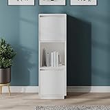 Youuihom Küchenschränke, Bodenschränke, Freistehende Schränke, Geeignet für Wohnzimmer, Schlafzimmer, Küche oder Bad, Highboard Weiß 38x35x117 cm Massivholz Kiefer