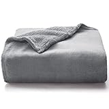 WAVVE Kuscheldecke Flauschig Decke Fleecedecke - Sofadecke 150x200 cm für Sommer Wohndecke Couchdecke, Grau Decke Weich Sofaüberwurf XL