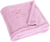 Playshoes Unisex Baby Fleece-Decke Bär 301700, 14 - Rosa, 75 x 100 cm/29.5 Inch x 39.4 Inch | 1er Pack