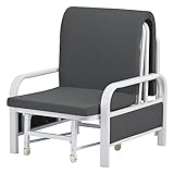 ATHRZ 2-In-1-Schlafsofa Schlafsessel FüR Eine Person Indoor-Liegen Umwandelbare Chaiselongue Mit Lattenrost Klappbarer Kissen Gepolsterter Lazy Bed Leisure Recliner Das Home Office Bettsofas