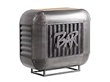 Woodkings Bartresen Bolton I Bartheke Industial I Konsolentisch mit Flaschenregal I Metall & Mangoholz I Hausbar I Barschrank I Barregal