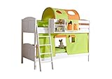 Etagenbett Doppelbett Kinderbett Erni Kiefer massiv Weiss teilbar