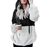 taimowei Schöne Massive Hoodie Pullovers Sweatshirt Herbst Frauen Campus Casual Sweatshirts Frauen Farbe Block/D/L