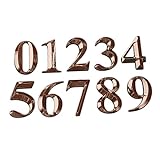 Warmhm 10 Stück Hausadressenschild Antike Briefkastennummer Selbstklebendes Hausnummernschild Türschild Figur Türnummer 3D-Post-Lkw-Nummer Hausnummer Prozessnummernschild