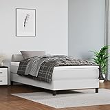 INLIFE Taschenfederkernmatratze Weiß 90x190x20 cm Kunstleder,Weiß,16.18KG,347703