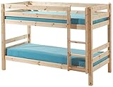 Vipack PISBZG10 Etagen-Hochbett Pino, Maße 210 x 140 x 105 cm, Liegefläche 90 x 200 cm, Kiefer massiv Natur lackiert