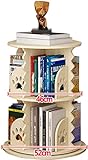 IBOWZ Drehbares Bücherregal Drehbares Bücherregal aus massivem Holz, 360° drehbar, für Wohnzimmer, Boden, Bücherregal, Heimbüro, Eck-Hochschrank, modern und Design