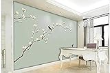 Chinesische Magnolie Blumen Handgemalte Zweig Blumentapete Für Schlafzimmer Wohnzimmer Wanddekoration Wandbild Bedroom fototapete 3d effekt tapeten Wohnzimmer Schlafzimmer kinderzimmer-430cm×300cm