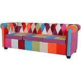 vidaXL Sofa Chesterfield 3-Sitzer Stoff