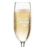 Personalisierte Champagnerflöte – Bridesmaid Wedding Geschenke anrösten Flöten Gläser – Individuelle Gravur kostenlos