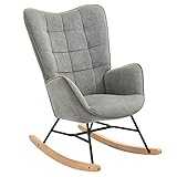 MEUBLE COSY Schaukelstuhl Relaxstuhl Schaukelsessel Sessel Stuhl Wohnzimmersessel Relax Lounge mit gepolsterter Sitzfläche, 68x87x98cm