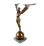 Kunst & Ambiente - Icarus Art Deco Skulptur aus Bronze - signiert Gennarelli - Mythologische Figur - Antike Skulpturen - Bronzefigur