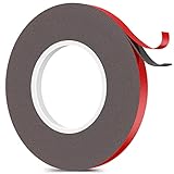 Emitever Doppelseitiges Klebeband - 10m x 10mm, Extra Stark Wasserdichtes Multifunktionales Montageklebeband klebestreifen für Wand und LED-Streifen, Auto, Wohn, Bürodekor