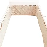 HRTS Baby Bettumrandung Babybett Umrandung Bettumrandung Babybett,Babybett Umrandungen,gelten perfekt jedes Kinderzimmer,Es gibt Gurte, die EIN Herunterfallen verhindern,Beige,360 * 30cm