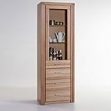 moebelstore24 Vitrine Taber Kernbuche teilmassiv