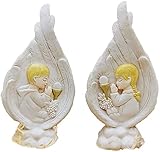 WQQLQX Statue Jesus Heilige Familie Statue Jungfrau Maria Kind Skulptur Engel Figur Figur Religion Christian Katholische Kirche Dekoration Geschenke Souvenirs Skulpturen (Color : Angel)