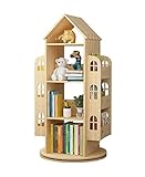 AOOSIR Bücherregal Bücherregal, Drehbares Bücherregal, Kreatives Zeitschriften-Bilderbuch, Zeitungsständer, Boden-Bücherregal Für Das Bücherregal Zu Hause Bücherschrank Schlafzimmer Büro