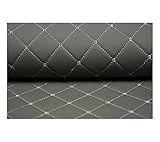 Yimihua Kunstleder Lederkonzept Kunstleder Polsterstoff Gesteppt Kaschiert Meterware Möbelstoff Dekostoff,Grau (Color : Gray Square, Size : 1.43×1m)