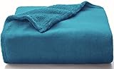 WAVVE Kuscheldecke Flauschig Decke Fleecedecke - Sofadecke Türkis 220x240 cm Wohndecke Sommer Couchdecke Weich, XXL Groß Decke Sofa Leicht