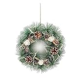 UPQRSG Weihnachtsdekorationskranz, Feine Verarbeitung, Dekorative Kränze für Die Haustür, Sorgen für Atmosphäre und Verblassen Nicht, Simulierter Türkranz, für Tür, Wand, Fenster