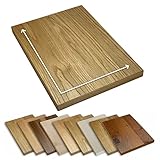 vabo Schreibtischplatte Echtholz 40 cm x 40 cm | Tischplatte in Wunschgröße/ -Form | 1,5mm Starkfurnierkante | 19/26mm Holzplatte leicht abgerundete Ecken | Ahorn Birke Wildeiche Kernbuche Nussbaum